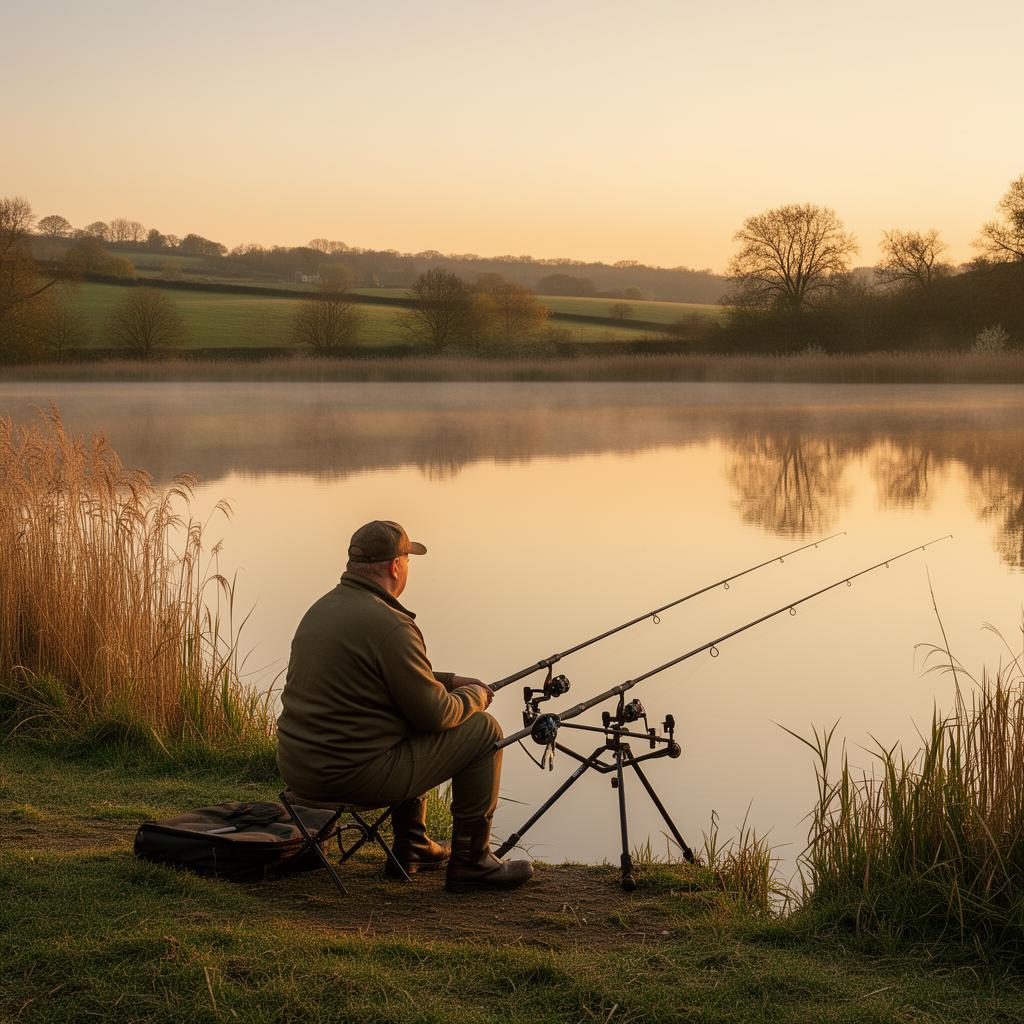 Lakeside fishing at the Cotswold Water Park